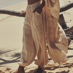 NWT Spell Mae Linen Pants in Merengue size small